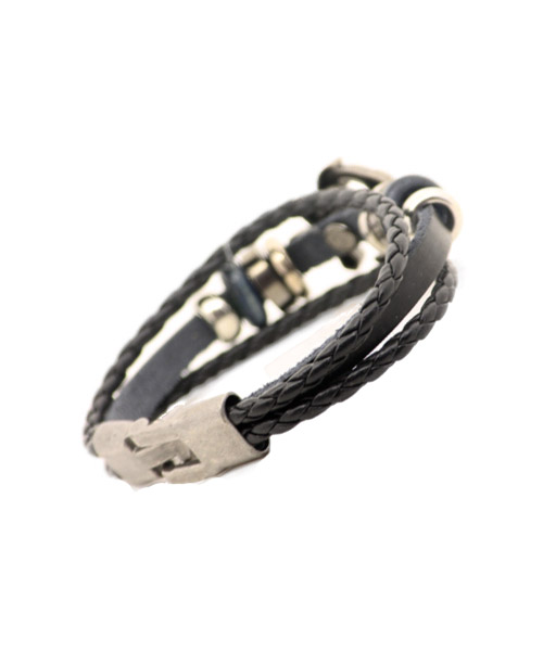 Anchor leather bracelet for boys and girls.
