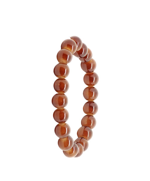 Brown glass bead wrist band bracelet for girls.