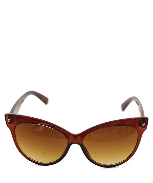 Cateye brown lens classic sunglasses for women.