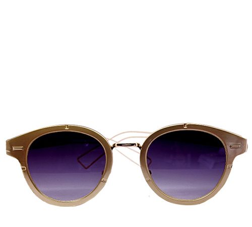 Golden rim clubmaster womens sunglasses.