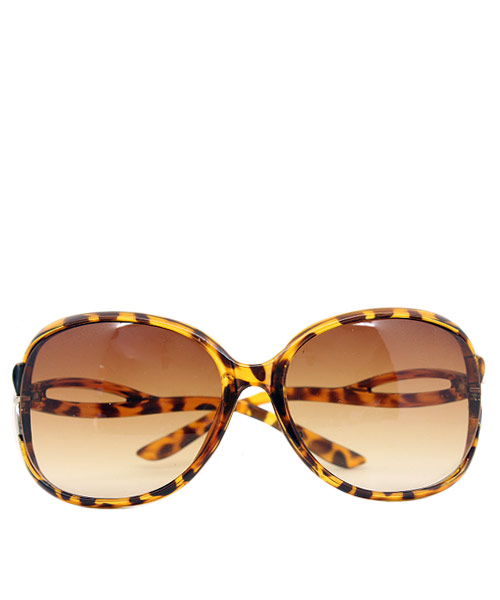 Leopard print butterfly sunglasses.