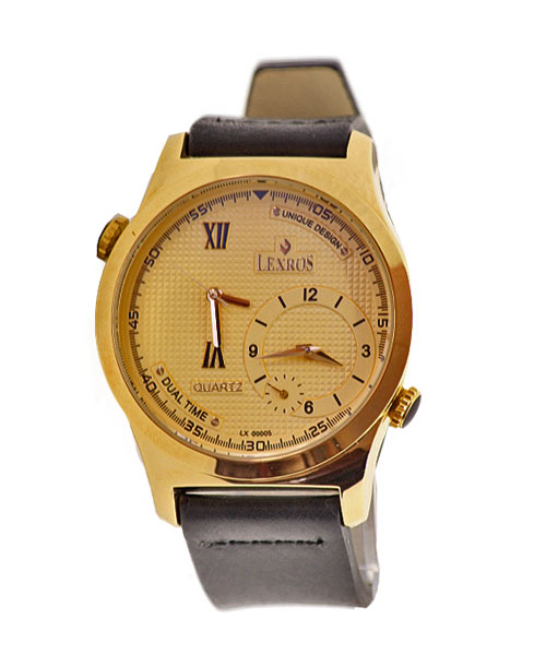 Lexros mens boys watch with dual time.