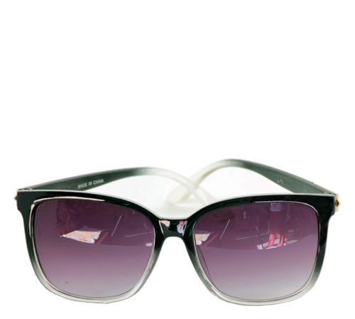 Wayfarer purple lens transparent sunglasses women.