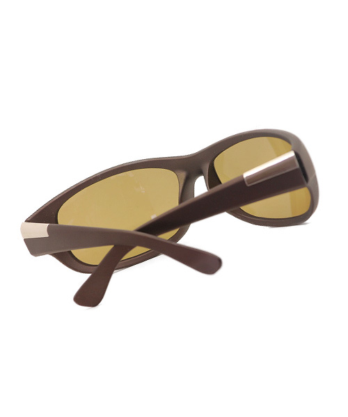 Golden brown matt finish sunglasses for girls.