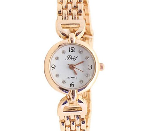 Gold plated bracelet womens watches.