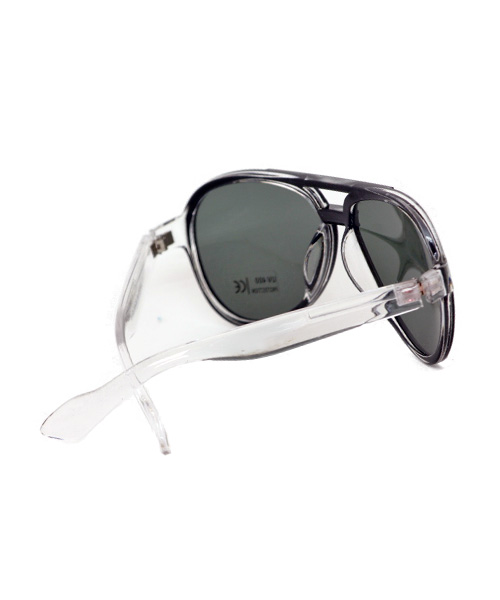 Aviator transparent sunglasses for women.