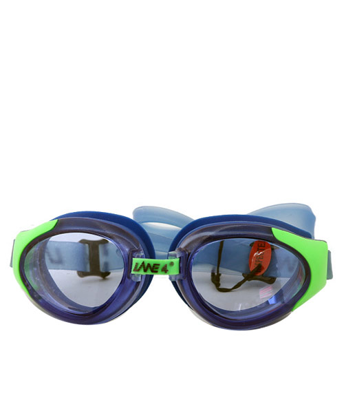 Affordable blue swimming goggles.