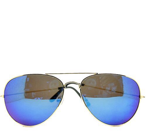 Aviator blue flash lens womens sunglasses.