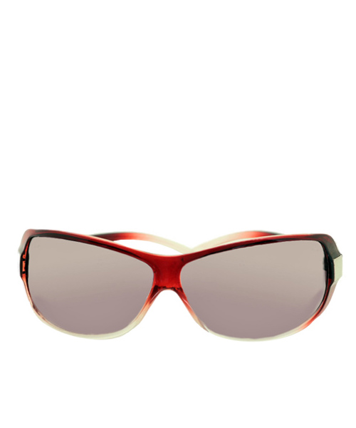 Maroon classic oval sunglasses for women.