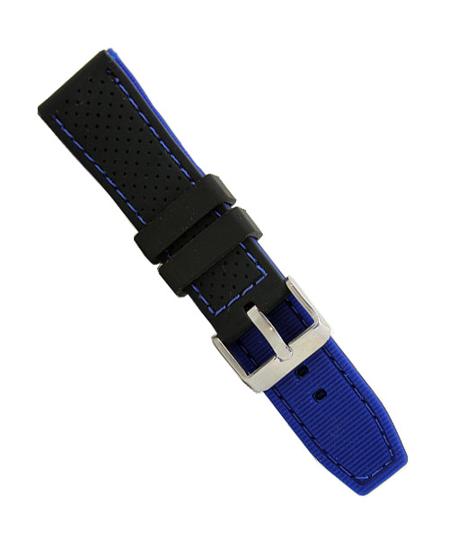 Black Blue Silicone Replacement Strap.