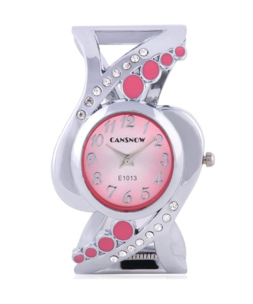 Cansnow Stainlees Steel Womens Round Watch.