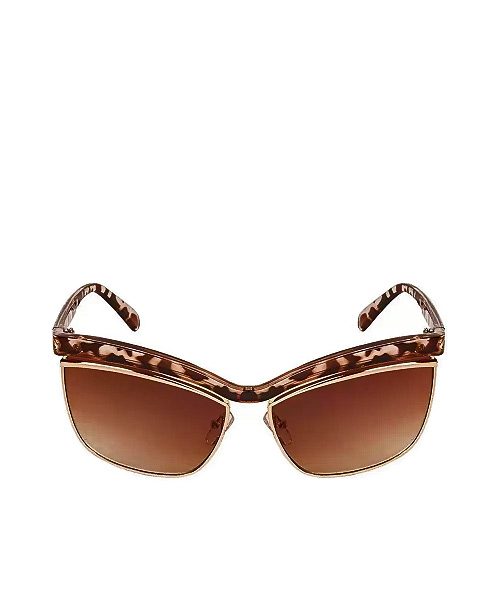 Dual tone brown gold Cateye girls sunglasses.