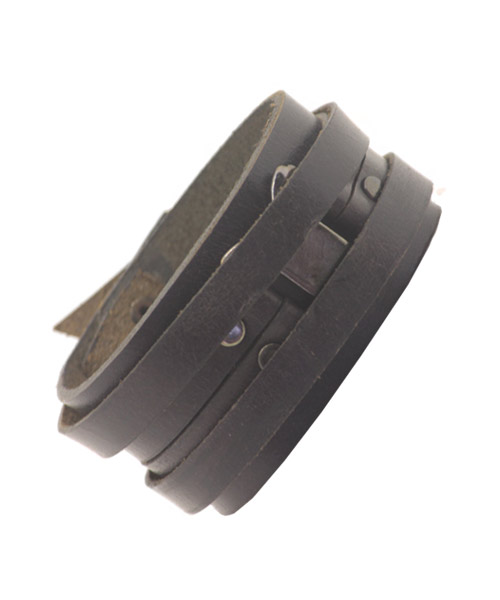 Multi-strand Multi-strap Unisex Leather Bracelet.