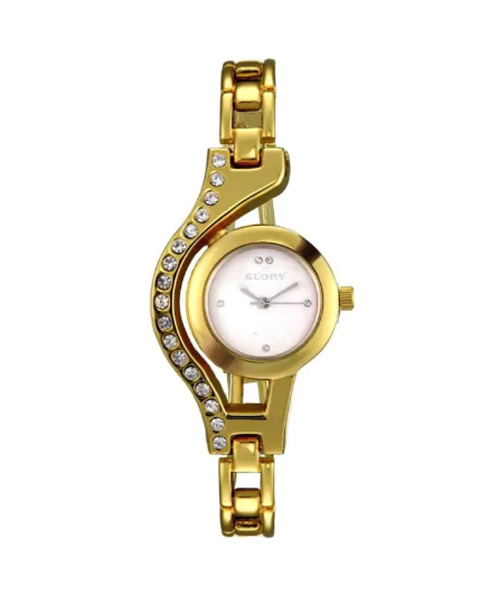 Designer diamonds gold bracelet wrist watches for women girls.