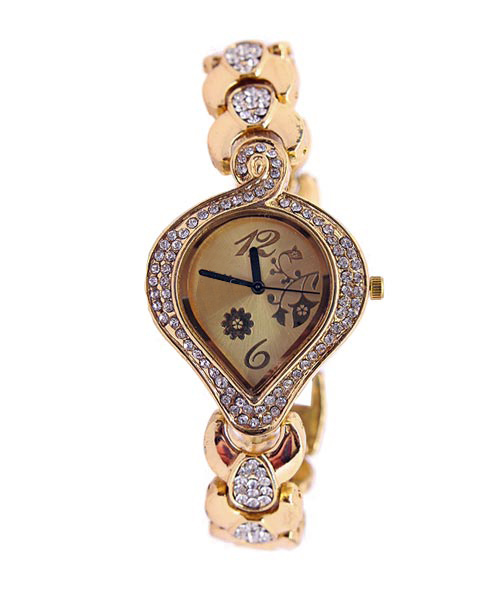 Heart Shaped Gold Watch for Girls Poolkart.