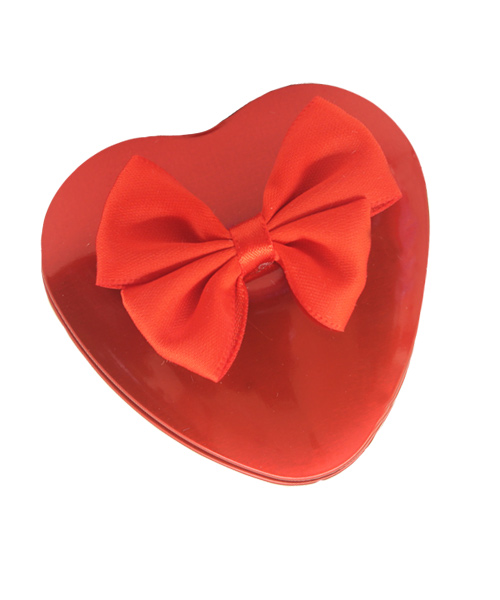 Valentine’s Day red metal heart box & watch.