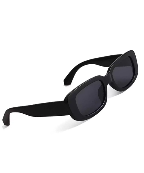 Retro Oval Square Black UV Sunglasses Poolkart
