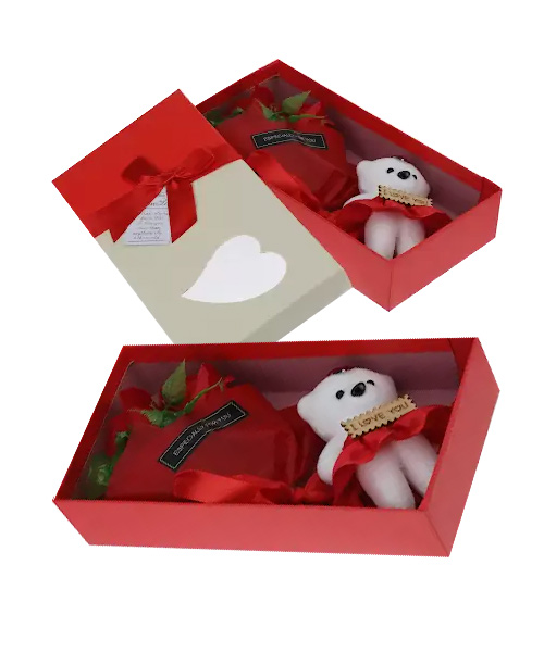 Red Rose and Teddy Combo Gift Set