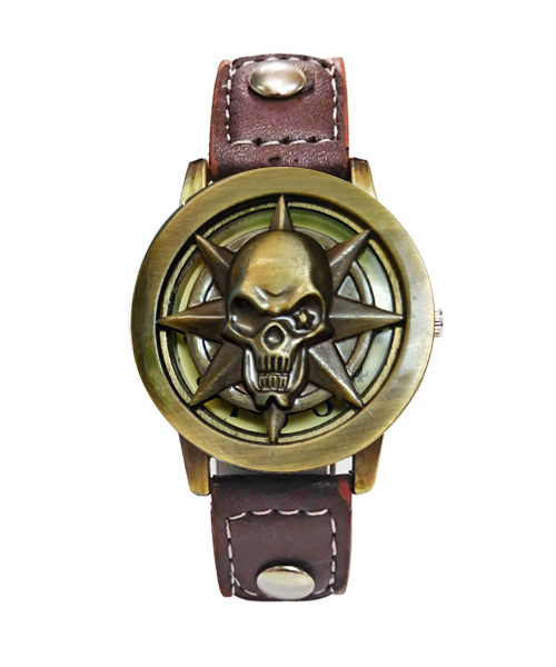 Vintage bronze analog round dial boys wrist watch.