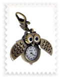 Owl Themed Pocket Keychain Watch for Bikers Car Owners House Men Women